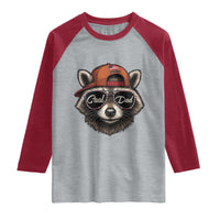 Cool Dad Raglan Shirt Raccoon Daddy Father's Day Gift