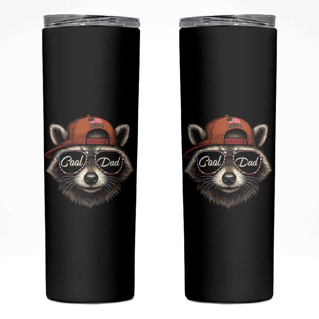 Cool Dad Skinny Tumbler Raccoon Daddy Father's Day Gift
