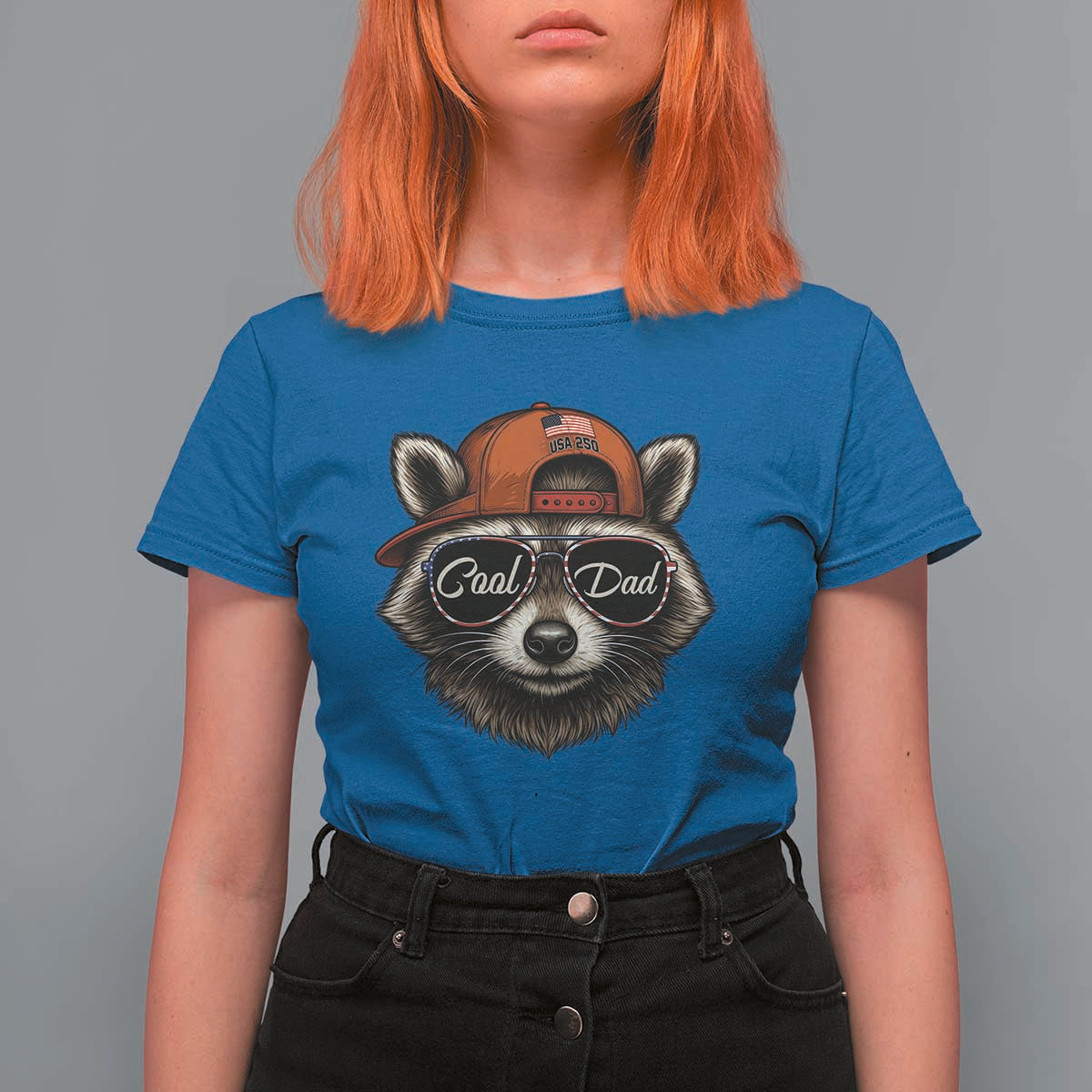 Cool Dad T Shirt For Women Raccoon Daddy Father's Day Gift