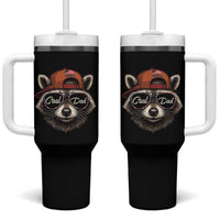 Cool Dad Tumbler With Handle Raccoon Daddy Father's Day Gift