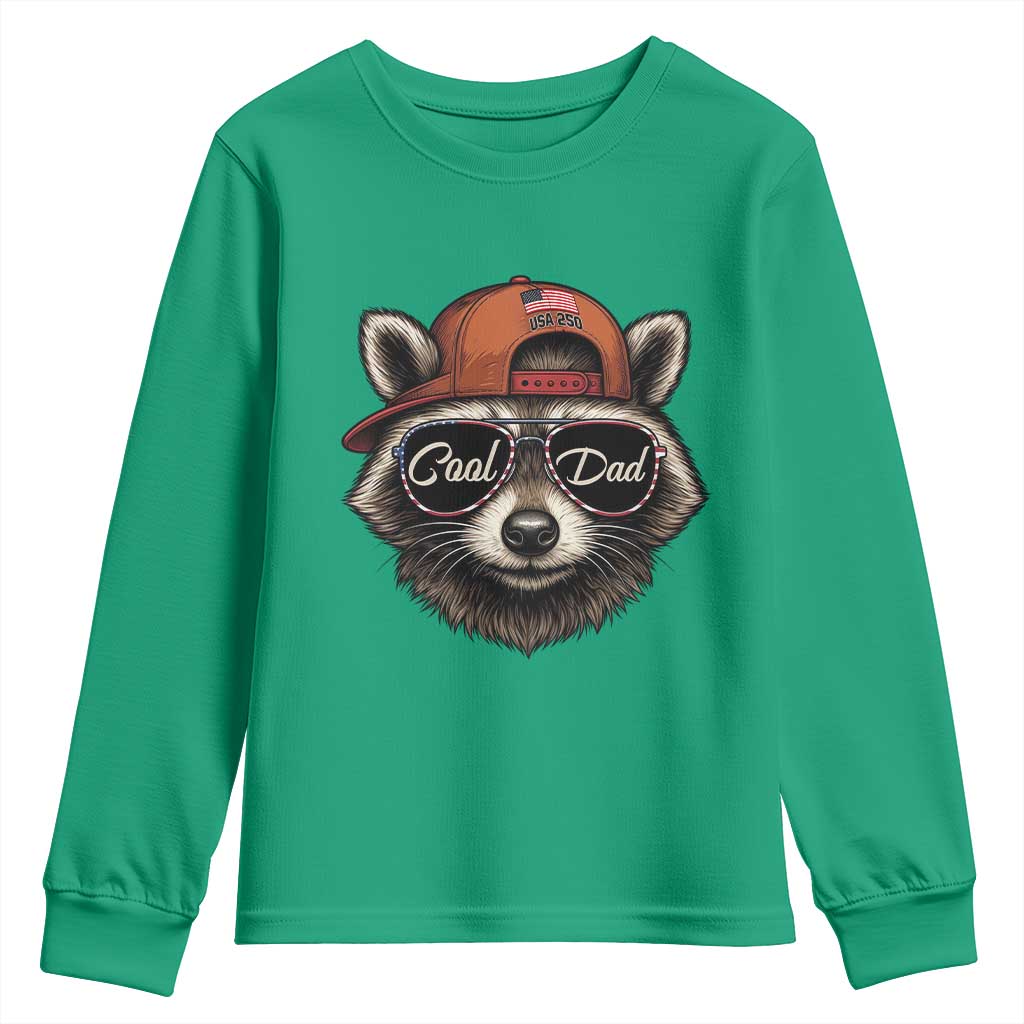 Cool Dad Youth Sweatshirt Raccoon Daddy Father's Day Gift