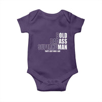 Bold Badass Superhuman Old Ass Man Baby Onesie Funny Grandpa Dad Motivational Quote