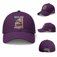 Bald and Majestic Bald Eagle 4th of July Baseball Cap Funny Dad Husband Grandpa Joke