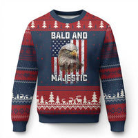 Bald and Majestic Bald Eagle 4th of July Ugly Christmas Sweater Funny Dad Husband Grandpa Joke