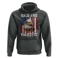 Bald and Majestic Bald Eagle 4th of July Hoodie Funny Dad Husband Grandpa Joke