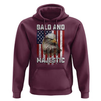 Bald and Majestic Bald Eagle 4th of July Hoodie Funny Dad Husband Grandpa Joke