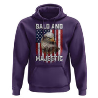 Bald and Majestic Bald Eagle 4th of July Hoodie Funny Dad Husband Grandpa Joke