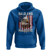 Bald and Majestic Bald Eagle 4th of July Hoodie Funny Dad Husband Grandpa Joke