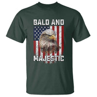 Bald and Majestic Bald Eagle 4th of July T Shirt Funny Dad Husband Grandpa Joke