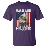 Bald and Majestic Bald Eagle 4th of July T Shirt Funny Dad Husband Grandpa Joke