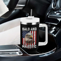 Bald and Majestic Bald Eagle 4th of July Tumbler With Handle Funny Dad Husband Grandpa Joke