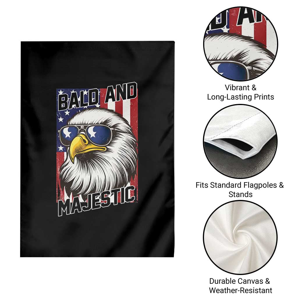 Bald and Majestic Garden Flag Patriotic Bald Eagle 4th Of July