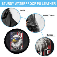 Bald and Majestic Spare Tire Cover Patriotic Bald Eagle 4th Of July