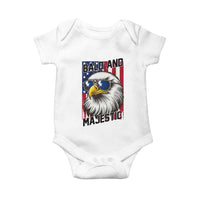 Bald and Majestic Baby Onesie Patriotic Bald Eagle 4th Of July