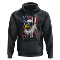 Bald and Majestic Hoodie Patriotic Bald Eagle 4th Of July