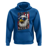 Bald and Majestic Hoodie Patriotic Bald Eagle 4th Of July