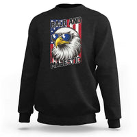 Bald and Majestic Sweatshirt Patriotic Bald Eagle 4th Of July