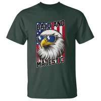 Bald and Majestic T Shirt Patriotic Bald Eagle 4th Of July
