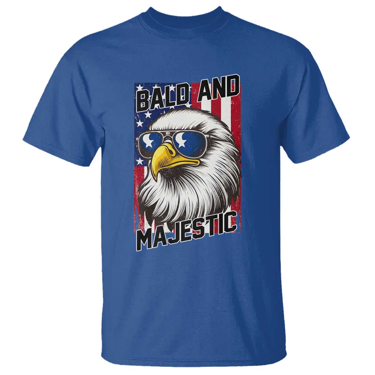 Bald and Majestic T Shirt Patriotic Bald Eagle 4th Of July