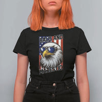 Bald and Majestic T Shirt For Women Patriotic Bald Eagle 4th Of July