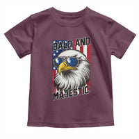 Bald and Majestic Toddler T Shirt Patriotic Bald Eagle 4th Of July