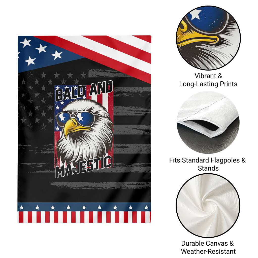 Bald and Majestic Patriotic Garden Flag Bald Eagle 4th Of July
