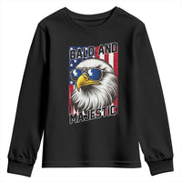 Bald and Majestic Youth Sweatshirt Patriotic Bald Eagle 4th Of July