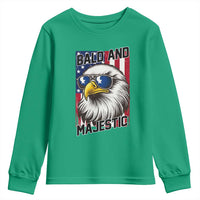 Bald and Majestic Youth Sweatshirt Patriotic Bald Eagle 4th Of July
