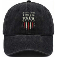 My Favorite People Call Me Papa Washed Cotton Baseball Cap Funny Dad Fathers Day 4th Of July