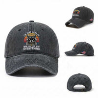 I'm Just Here to Pay for Everything Washed Cotton Baseball Cap Funny Raccoon Dad Granpa Joke