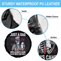 Just a Dad Who Always Came Back with The Milk Spare Tire Cover Funny Skeleton Dad 4th Of July