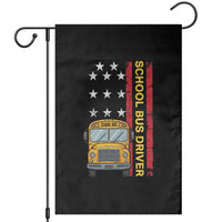 Patriotic School Bus Driver USA American Flag Garden Flag