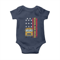 Patriotic School Bus Driver USA American Flag Baby Onesie