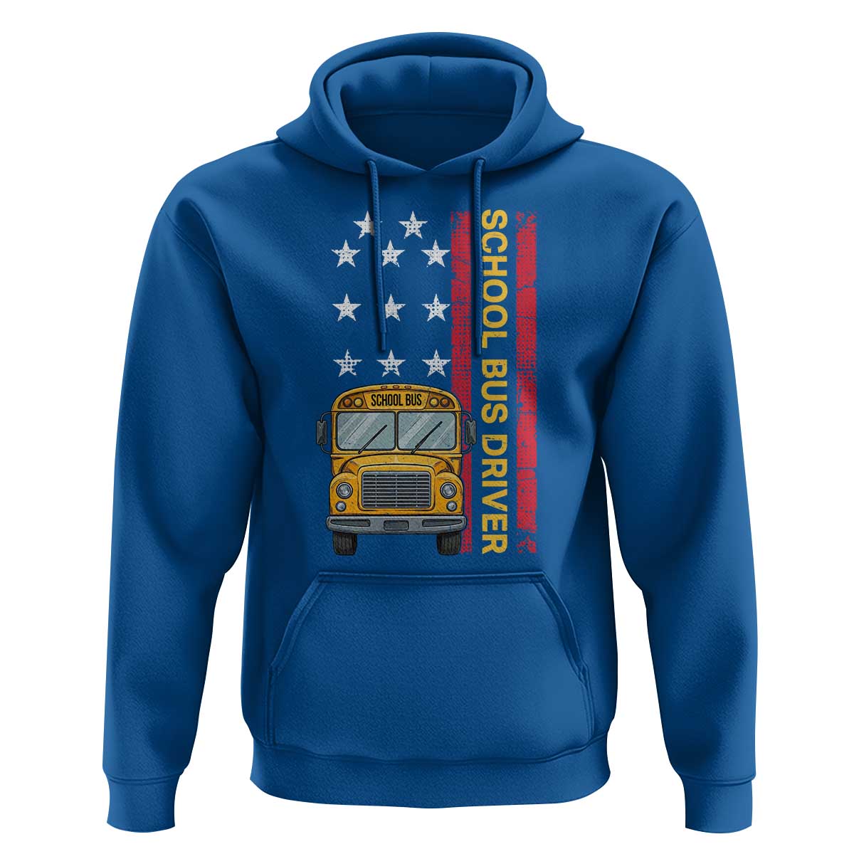 Patriotic School Bus Driver USA American Flag Hoodie