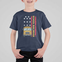 Patriotic School Bus Driver USA American Flag T Shirt For Kid