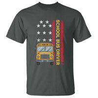 Patriotic School Bus Driver USA American Flag T Shirt