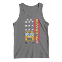 Patriotic School Bus Driver USA American Flag Tank Top