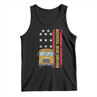 Patriotic School Bus Driver USA American Flag Tank Top