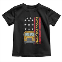 Patriotic School Bus Driver USA American Flag Toddler T Shirt