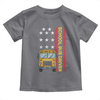 Patriotic School Bus Driver USA American Flag Toddler T Shirt