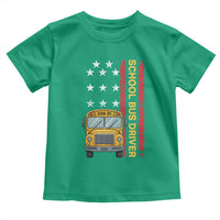 Patriotic School Bus Driver USA American Flag Toddler T Shirt