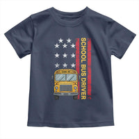 Patriotic School Bus Driver USA American Flag Toddler T Shirt