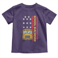 Patriotic School Bus Driver USA American Flag Toddler T Shirt
