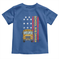 Patriotic School Bus Driver USA American Flag Toddler T Shirt