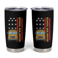 Patriotic School Bus Driver USA American Flag Tumbler Cup