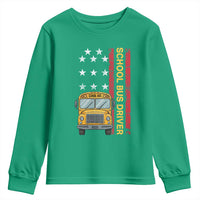 Patriotic School Bus Driver USA American Flag Youth Sweatshirt