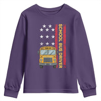Patriotic School Bus Driver USA American Flag Youth Sweatshirt