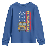 Patriotic School Bus Driver USA American Flag Youth Sweatshirt