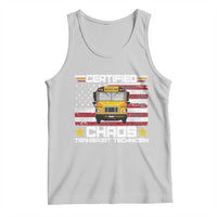 Certified Chaos Transport Technician Tank Top Patriotic School Bus Driver USA American Flag