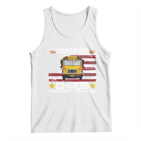 Certified Chaos Transport Technician Tank Top Patriotic School Bus Driver USA American Flag